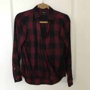 Madewell plaid top